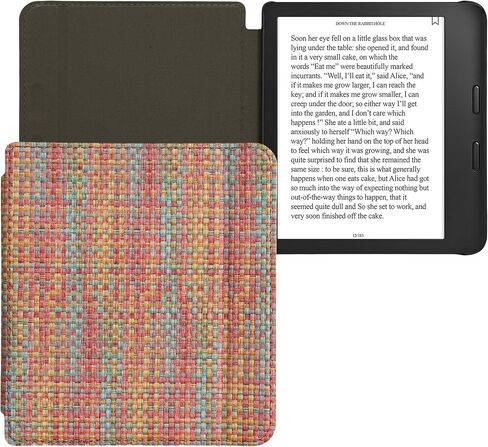 kwmobile Cover Compatible with Kobo Libra 2 Cover - PVC eReader Case - Colorful Yellow/Red/Green in Saudi Arabia
