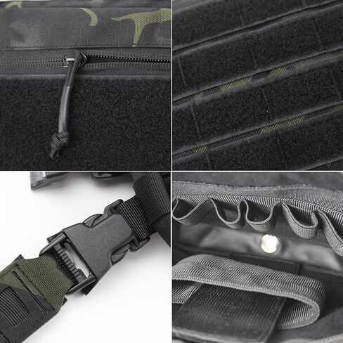 Tactical Chest Rig Bag Molle Organizer Pouch Utility Recon Kit Front Pack Multi-Purpose Daypack Concealed Carry Bag for Outdoor Hunting Hiking Fishing 1000D (black) in Kuwait