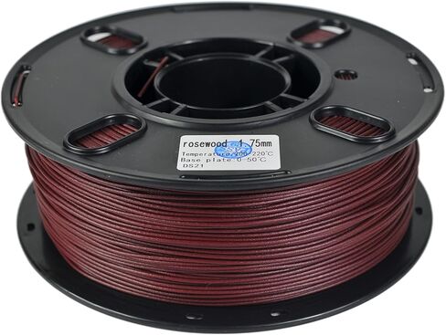 RANKI Wood PLA Filament 1.75mm 3D Printer Filament Rosewood, Real Wood Infill, 1kg Spool (Rosewood) in Saudi Arabia