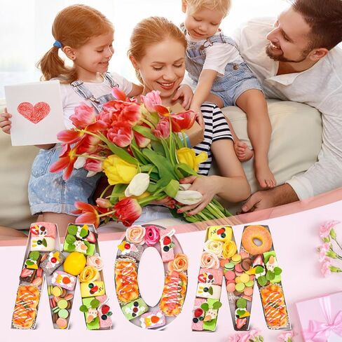 عيد الأم رسالة من الورق المقوى لأمي Charcuterie علبة قابلة للتعبئة صندوق ورق Charcuterie لأمي عيد ميلاد هدايا عيد الأم حاوية كب كيك الحلوى in Kuwait