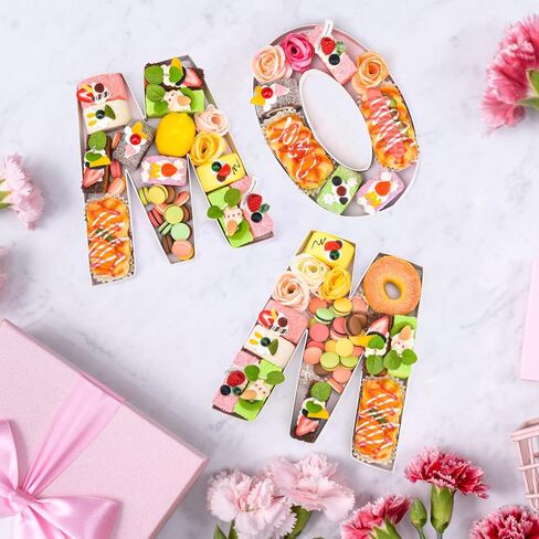 عيد الأم رسالة من الورق المقوى لأمي Charcuterie علبة قابلة للتعبئة صندوق ورق Charcuterie لأمي عيد ميلاد هدايا عيد الأم حاوية كب كيك الحلوى in Kuwait