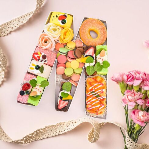 عيد الأم رسالة من الورق المقوى لأمي Charcuterie علبة قابلة للتعبئة صندوق ورق Charcuterie لأمي عيد ميلاد هدايا عيد الأم حاوية كب كيك الحلوى in Kuwait