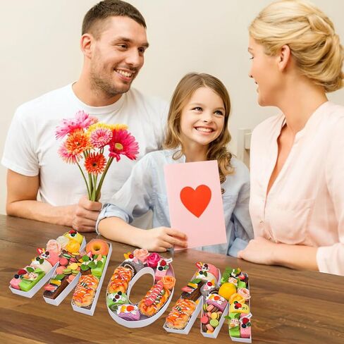 عيد الأم رسالة من الورق المقوى لأمي Charcuterie علبة قابلة للتعبئة صندوق ورق Charcuterie لأمي عيد ميلاد هدايا عيد الأم حاوية كب كيك الحلوى in Kuwait