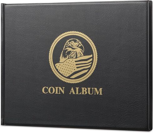 كتاب حامل مجموعة العملات المعدنية من مودور لهواة التجميع، لوازم تنظيم ألبوم تخزين العملات المعدنية للدايم والسنت والنيكل والربع ونصف الدولار وعملات الدولار الفضية in Kuwait