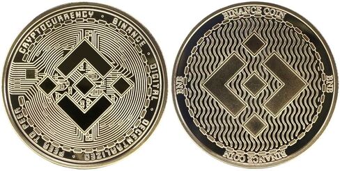 Gold Binance Coin Set Crypto Coins Commemorative Golden BNB Coin Collector Gifts (Buy One Get One Silver Binance Coin) in Saudi Arabia