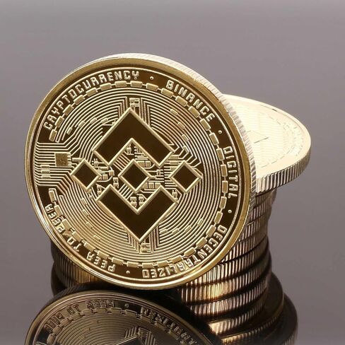 Gold Binance Coin Set Crypto Coins Commemorative Golden BNB Coin Collector Gifts (Buy One Get One Silver Binance Coin) in Saudi Arabia