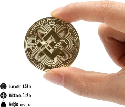 Gold Binance Coin Set Crypto Coins Commemorative Golden BNB Coin Collector Gifts (Buy One Get One Silver Binance Coin) in Saudi Arabia