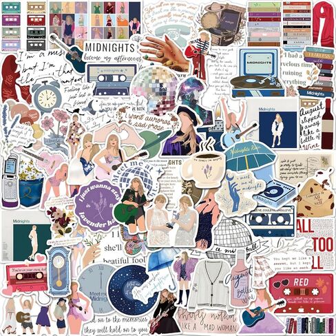 200 قطعة من ملصقات أغاني البوب ​​للفتيات والأطفال والمراهقين والبالغين، عبوات ملصقات من الفينيل مقاومة للماء لزجاجة المياه، والكمبيوتر المحمول، ودفتر القصاصات، والأمتعة، والهاتف، وكتابة اليوميات كهدية عيد ميلاد وديكور للحفلات in Kuwait