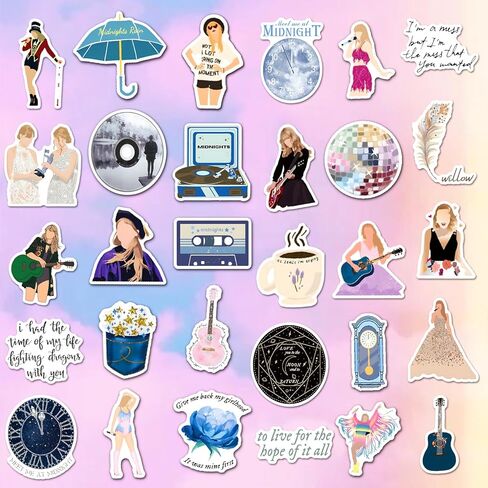 200 قطعة من ملصقات أغاني البوب ​​للفتيات والأطفال والمراهقين والبالغين، عبوات ملصقات من الفينيل مقاومة للماء لزجاجة المياه، والكمبيوتر المحمول، ودفتر القصاصات، والأمتعة، والهاتف، وكتابة اليوميات كهدية عيد ميلاد وديكور للحفلات in Kuwait