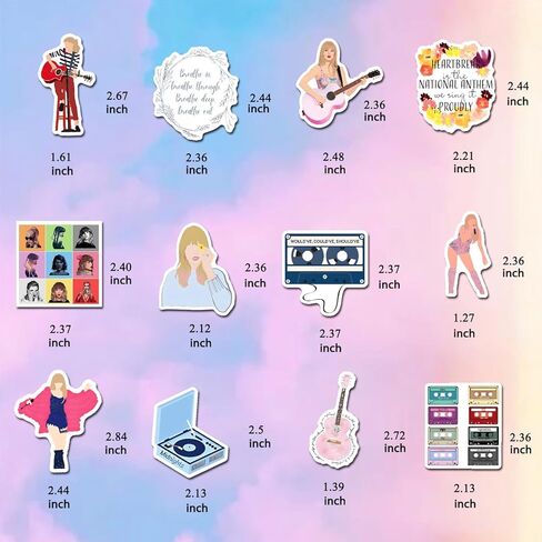 200 قطعة من ملصقات أغاني البوب ​​للفتيات والأطفال والمراهقين والبالغين، عبوات ملصقات من الفينيل مقاومة للماء لزجاجة المياه، والكمبيوتر المحمول، ودفتر القصاصات، والأمتعة، والهاتف، وكتابة اليوميات كهدية عيد ميلاد وديكور للحفلات in Kuwait