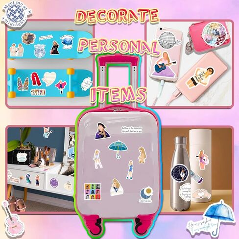 200 قطعة من ملصقات أغاني البوب ​​للفتيات والأطفال والمراهقين والبالغين، عبوات ملصقات من الفينيل مقاومة للماء لزجاجة المياه، والكمبيوتر المحمول، ودفتر القصاصات، والأمتعة، والهاتف، وكتابة اليوميات كهدية عيد ميلاد وديكور للحفلات in Kuwait