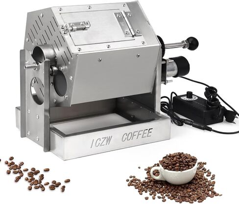 محمصة حبوب القهوة سعة 3.4 لتر، موقد غاز من نوع طبل من الفولاذ المقاوم للصدأ للاستخدام المنزلي والتجاري in Kuwait