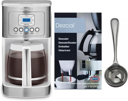 Cuisinart DCC-3200W 14C Glass Carafe PerfecTemp 14 كوبًا قابل للبرمجة مع مسحوق إزالة الترسبات ومغرفة قياس القهوة (3 عناصر) in Kuwait
