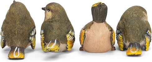 RAZ Imports Striped Wing Bird 2.5 x 2.25 inch Resin Decorative Tabletop Figurine Set of 4, Sage Green in Saudi Arabia