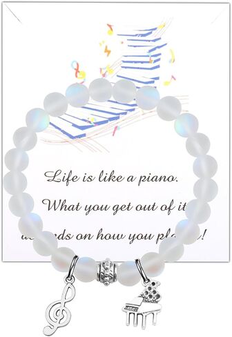 Piano Inspirational Gifts Piano Music Notes Bracelet Music Themed Jewelry for Music Lovers Pianist Music Necklace in Saudi Arabia