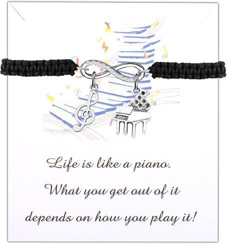 Piano Inspirational Gifts Piano Music Notes Bracelet Music Themed Jewelry for Music Lovers Pianist Music Necklace in Saudi Arabia