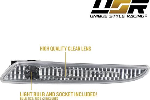 USR 07-09 W211 Side Marker Lights - Front Bumper Sidemarker Lamps (Left + Right) Compatible with 2007-2009 Mercedes Benz E Class W211 E280/E320/E350/E550/AMG E63 (Euro CLEAR Lens, Plug and Play) in Saudi Arabia