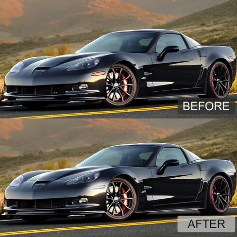 ROCCS 4PCS LED Amber & Red Side Marker Lights Compatible with Chevy Corvette C6 Z06 ZR1 2005-2013 Front Rear Bumper Signal Light Replace OEM Sidemarker, Smoked Lens in Saudi Arabia