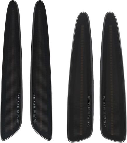 ROCCS 4PCS LED Amber & Red Side Marker Lights Compatible with Chevy Corvette C6 Z06 ZR1 2005-2013 Front Rear Bumper Signal Light Replace OEM Sidemarker, Smoked Lens in Saudi Arabia