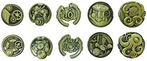 مجموعة عملات Norse Foundry Adventure (الجدة المطلية بالمعدن) مجموعة متنوعة (مجموعة من 10) نمط Steampunk RPG D&D in Kuwait