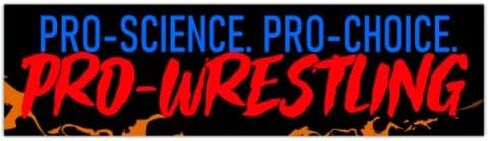 Pro-Choice Pro-Wrestling Bumper Sticker - Funny Vintage Style - Vinyl Decal 90s [00454] in Saudi Arabia