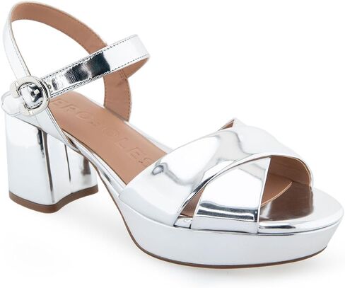 Aerosoles Women's Cosmos Heeled Sandal, Silver, 9 Wide in Kuwait