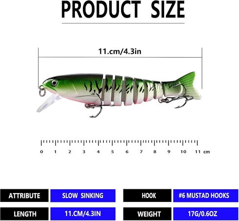 Fishing Lures Lifelike Fishing Lures for Bass/Trout/Walleye/Predator Fish - Realistic Multi Jointed Swimbaits Slow Sinking Bionic Swimming Lures for Saltwater and Freshwater in Saudi Arabia