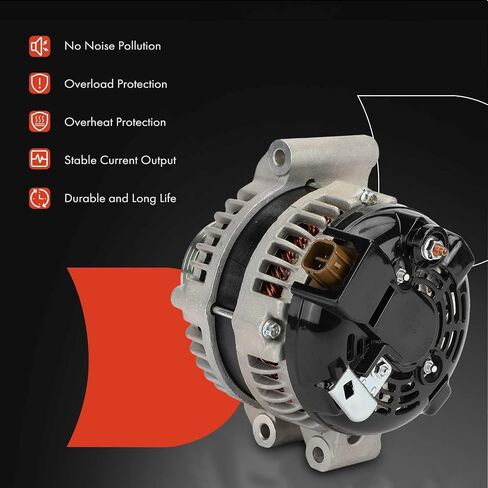 A-Premium Alternator Compatible with Acura RDX 2007-2012 L4 2.3L, 12V 110A 7-Groove Pulley Clockwise, Replace# CSF16, 31100RWCA01RM in Saudi Arabia