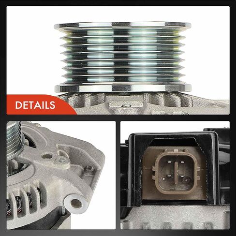 A-Premium Alternator Compatible with Acura RDX 2007-2012 L4 2.3L, 12V 110A 7-Groove Pulley Clockwise, Replace# CSF16, 31100RWCA01RM in Saudi Arabia