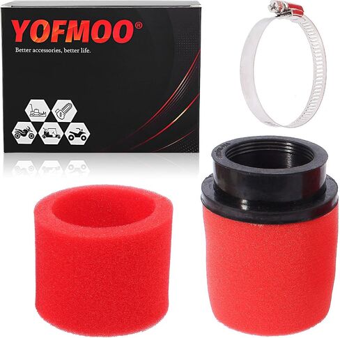Universal 42mm 1.65inch Red Double Foam Pod Performance Filter Compatible forPit Dirt Bike 125cc 150cc 200cc 250cc GY6 Motorcycle ATV Scooter Quad Go Kart Moped Yamaha 41mm 43mm KH400 in Saudi Arabia