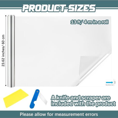 8 Mil Safety Window Film Shatterproof Security Window Film for Glass Windows Anti Shatter Tempered Glass Film Clear Self Adhesive Security and Safety Window Film for Home Office, 24 in x 13 ft in Saudi Arabia