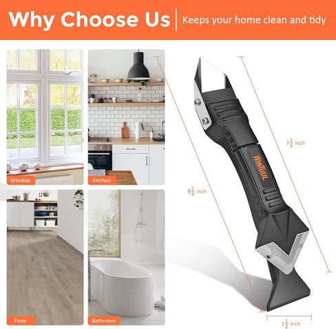 Caulking Tools-3 in 1 Caulk Tool for Removal and Application,Caulk Remover Glass Glue Angle Scraper for Bathroom,Kitchen,Floor,Window,Sink Joint (1pack) in Saudi Arabia