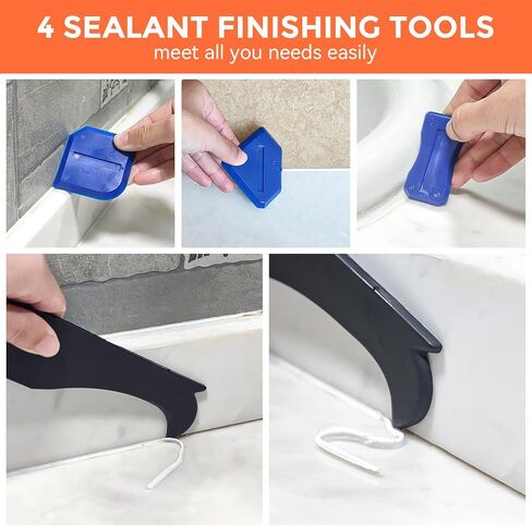 Caulking Tools-3 in 1 Caulk Tool for Removal and Application,Caulk Remover Glass Glue Angle Scraper for Bathroom,Kitchen,Floor,Window,Sink Joint (1pack) in Saudi Arabia
