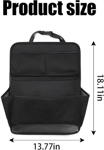 Car Backseat Trunk Organizer, Hanging Multi Pockets Large Storage Bag, Collapsible Auto Seat Back Cargo Net Bag with Adjustable Strap, Space Saving Organizer Car Accessories in Saudi Arabia