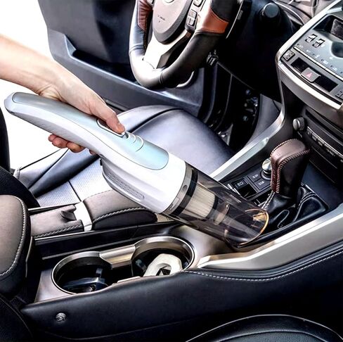Handheld Vacuum, Car Hand Vacuum Cleaner Cordless, Mini Portable Rechargeable Vacuum Cleaner with 2 Filters, White in Saudi Arabia