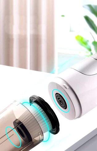Handheld Vacuum, Car Hand Vacuum Cleaner Cordless, Mini Portable Rechargeable Vacuum Cleaner with 2 Filters, White in Saudi Arabia