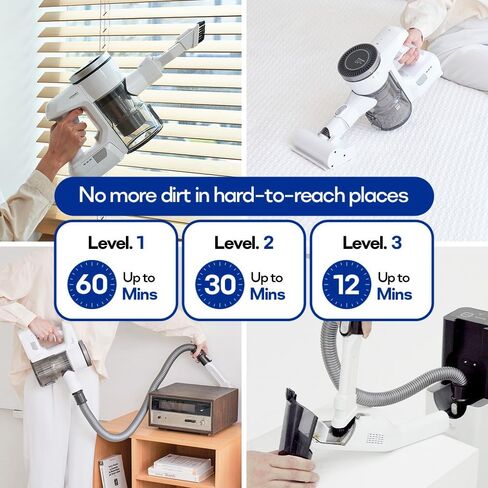 CX PRO Magic Tower - Cordless Vacuum Cleaner, Self Empty All in One Dust Tower, Auto Battery Charge, Powerful Stick Vacuum Cleaner for Home, Carpet, Hardwood Floor, Pet Hair in Saudi Arabia