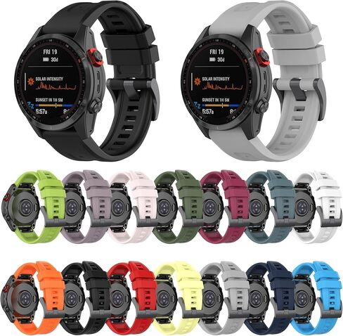 مناسب لأساور ساعة Garmin Fenix ​​7X، Fenix ​​6X/Fenix ​​5X سريع التركيب، أشرطة بديلة من السيليكون، أساور معصم مناسبة لـ Garmin TACTIX DELTA/Fenix ​​3 للنساء والرجال in Kuwait
