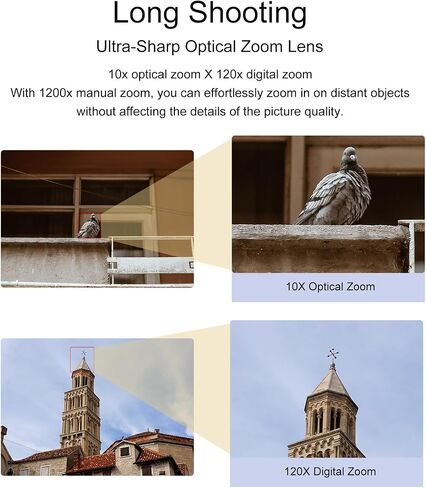 ORDRO Optical Zoom 4K Video Camera, UHD Vlogging Camera with Live Streaming,Touch Screen,Vlog Camcorder with 2 Batteries, 32G SD Card in Saudi Arabia
