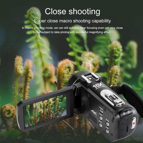 ORDRO Optical Zoom 4K Video Camera, UHD Vlogging Camera with Live Streaming,Touch Screen,Vlog Camcorder with 2 Batteries, 32G SD Card in Saudi Arabia