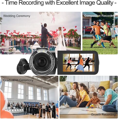 ORDRO Optical Zoom 4K Video Camera, UHD Vlogging Camera with Live Streaming,Touch Screen,Vlog Camcorder with 2 Batteries, 32G SD Card in Saudi Arabia