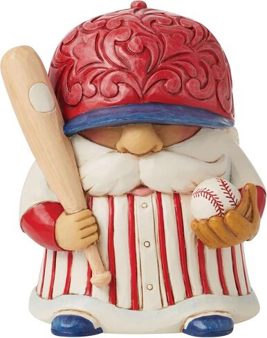 تمثال صغير للاعب البيسبول من Enesco Jim Shore Heartwood Creek Athletes Batter Up، مقاس 10.16 سم، متعدد الألوان in Saudi Arabia