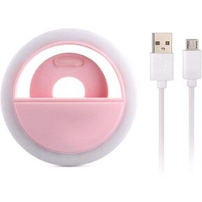 Mini Ring Light for Mobile Phones for Makeup Shooting Videos on YouTube, Selfie Ring Light for laptops, Computer Ring Light for Video conferencing, Ring Light Clipped on The Phone