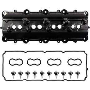 Aluminium Valve Cover Upgrade Engine Kit Compatible with Jeep Wrangler Grand Cherokee Dodge Charger Challenger Chrysler 300 Ram 1500 2500 3500 4500 5500 5.7L 6.4L OE# 53022085AD 53021333BA