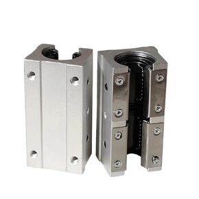 SBR20LUU Bearing Blocks, 2Pcs 20mm Open Long Sliding Ball Bearing Block for SBR20 Linear Motion Shaft Guides Slide Rails as CNC Linear Rail Kit