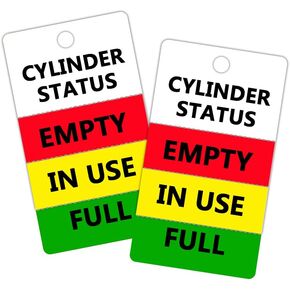 Cylinder Status Sign Tags,Full,in Use,Empty Cylinder Cardboard，4x2 Inch,100 Pcs Per Pack