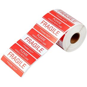 Restaurantware Label Tek 3 x 2 Inch Packaging Stickers 500 Premium Shipping Labels - Team Lift Sustainable Red Paper Inventory Stickers High-Visibility with Strong Adhesives in Kuwait