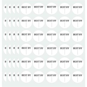 600 Pieces Expiration Date Food Stickers, 1" Circle Dot Small Blank Food Date Labels for Food Containers Storage Freezer Restaurant FoodSaver Food Service Prep Best by Labels