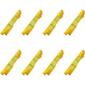 8PCS Mini Bubble Level 75x12.5mm Plastic Line Level Bubble Convenient Hanging Line Level Measurement Tool Suitable for Masonry Plumbing Drainage Channels Tiles