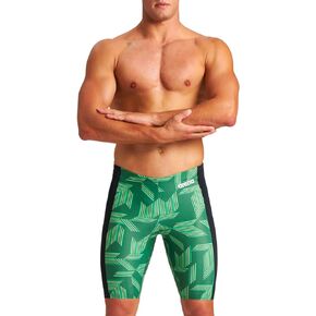 ARENA Puzzled Athletic Swim Jammers for Men Competitive Racing, Training, Quick Dry, Compression, Chlorine Resistant Swimsuit